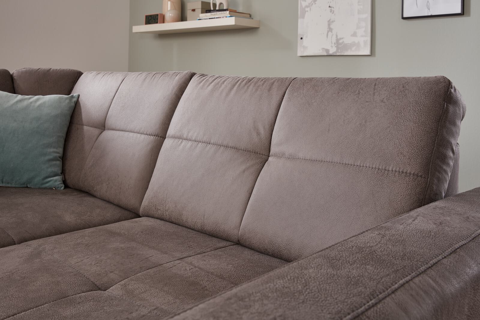 Modulmaster Wohnlandschaft MM-MP1139 ca. 351x214cm in Stoff Saddle grau