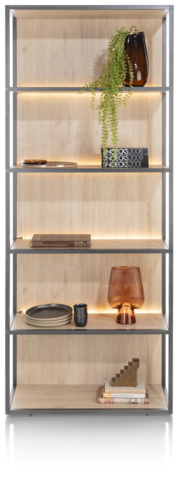 XOOON Buchrerregal LINDFIELD ca. B80 H195 T35 cm in Laminato/HDF weiß XOOON Buchrerregal LINDFIELD ca. B80 H195 T35 cm in Laminato/HDF weiß