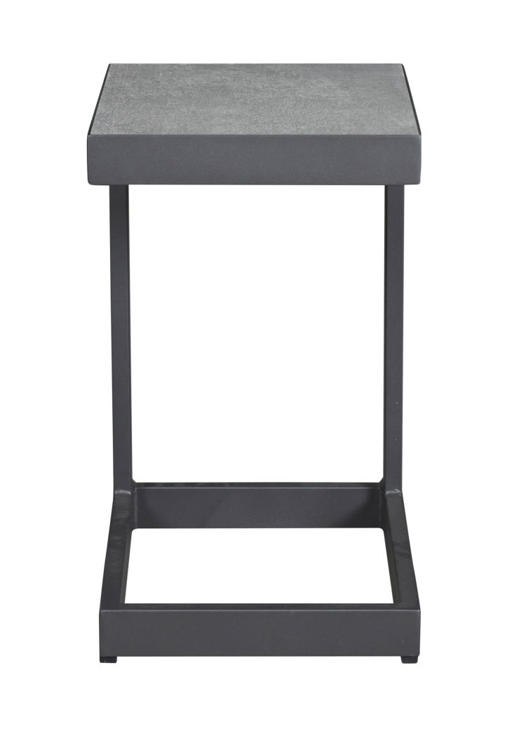 L.C. Wholesaler Beistelltisch SONDRINO ca. B32 H54 T40  cm in Platte Keramik Beton-Optik
