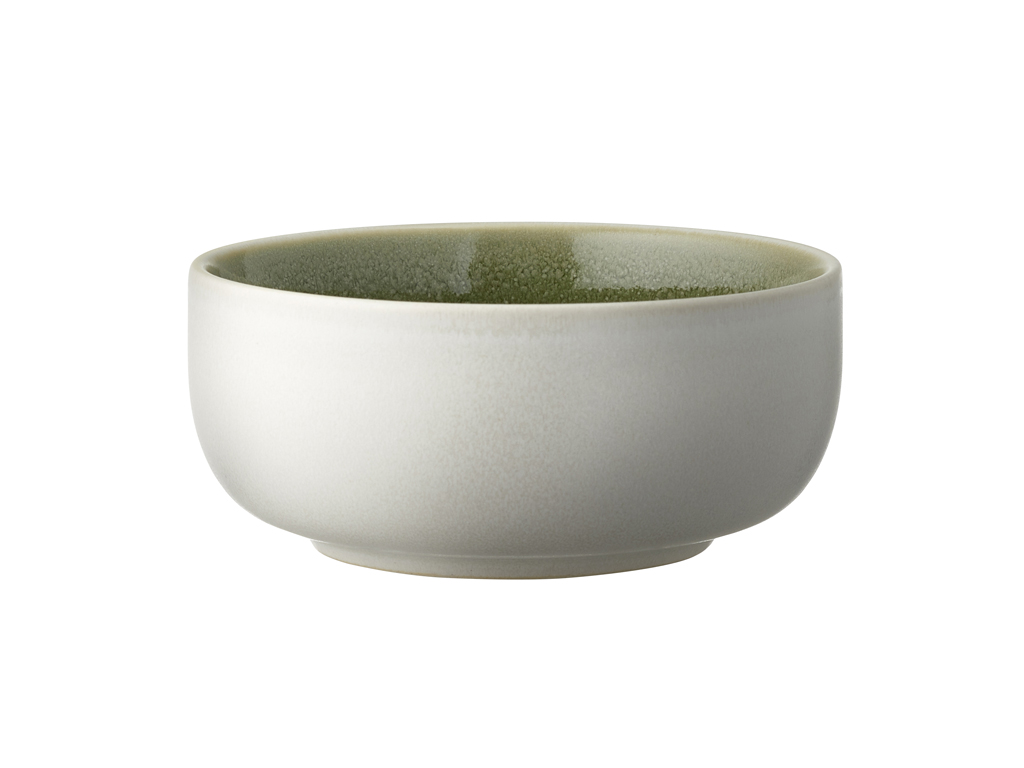 F&H Schale STUDIO ROUND NORTH in Farbe Matte white/Shiny moss