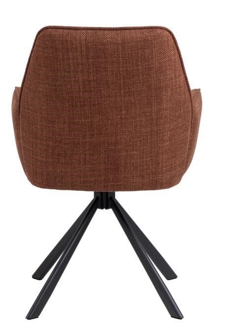 Actona Armlehnstuhl GLENDA in Stoff Basel terracotta/Gestell matt schwarz