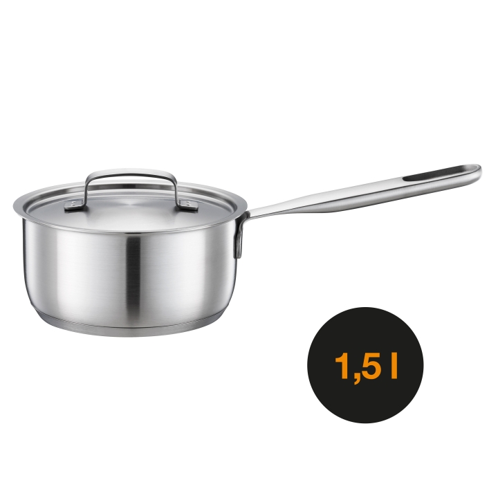 Fiskars Stieltopf mit Deckel ALL STEEL 1,5Ltr.