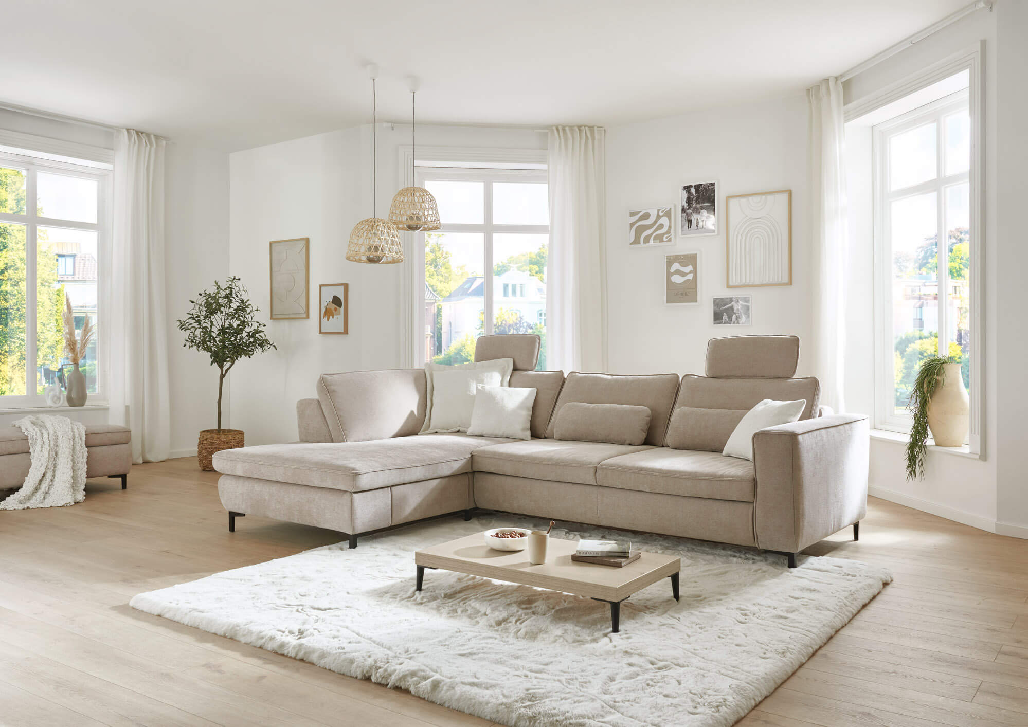 Polstergruppe MP-IN24153 in Stoff Cody desert Pg.2, Dekoration für Zuhause, Couch, Mobiliar, Tabelle, Wohnzimmer
