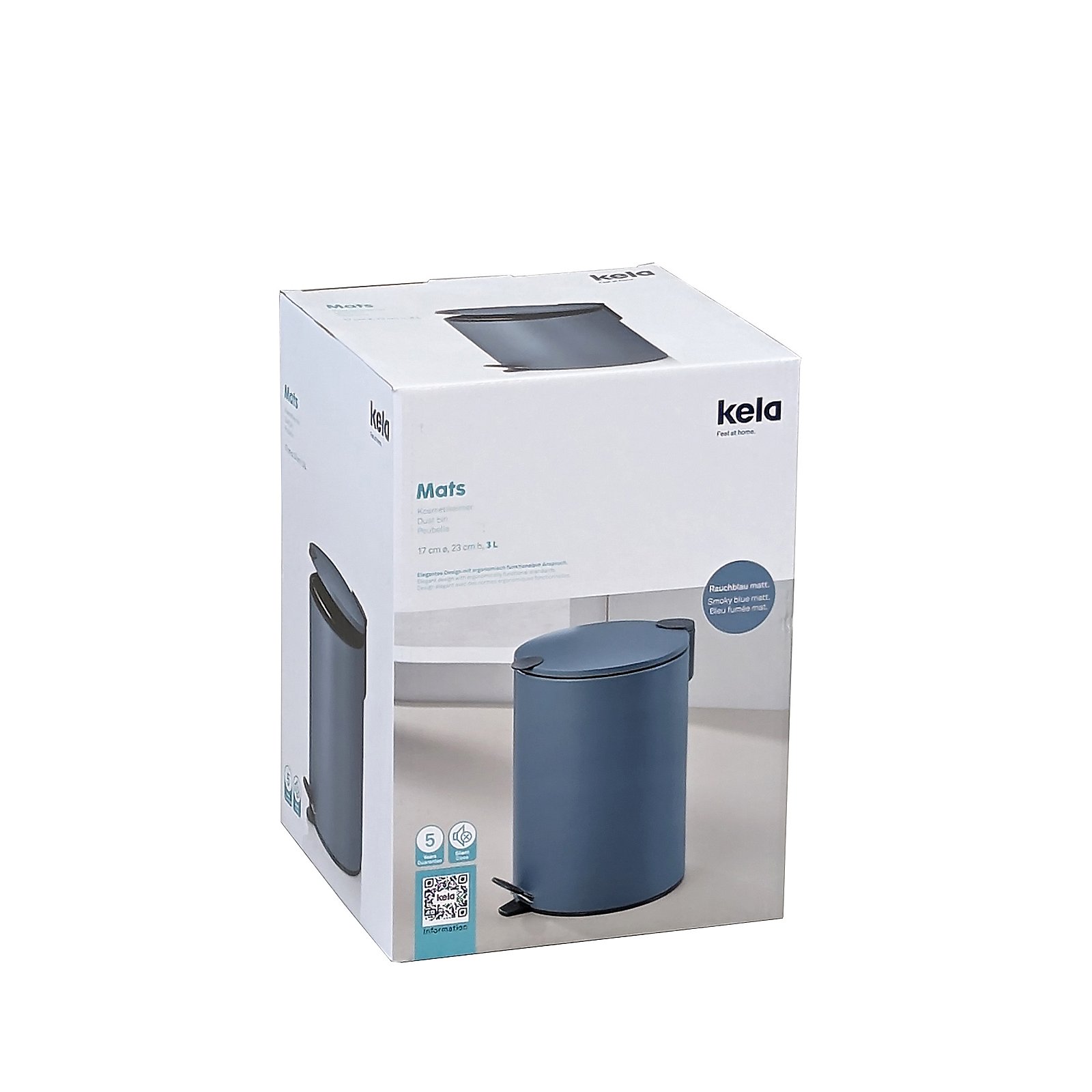 Kela  Kosmetikeimer MATS in Farbe rauchblau, Computerausrüstung, Elektronik, Hardware