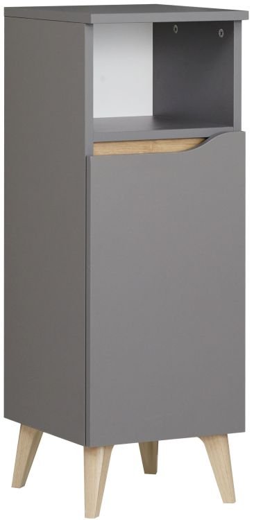 Pelipal Unterschrank Capri in quarzgrau mit Holzoptik