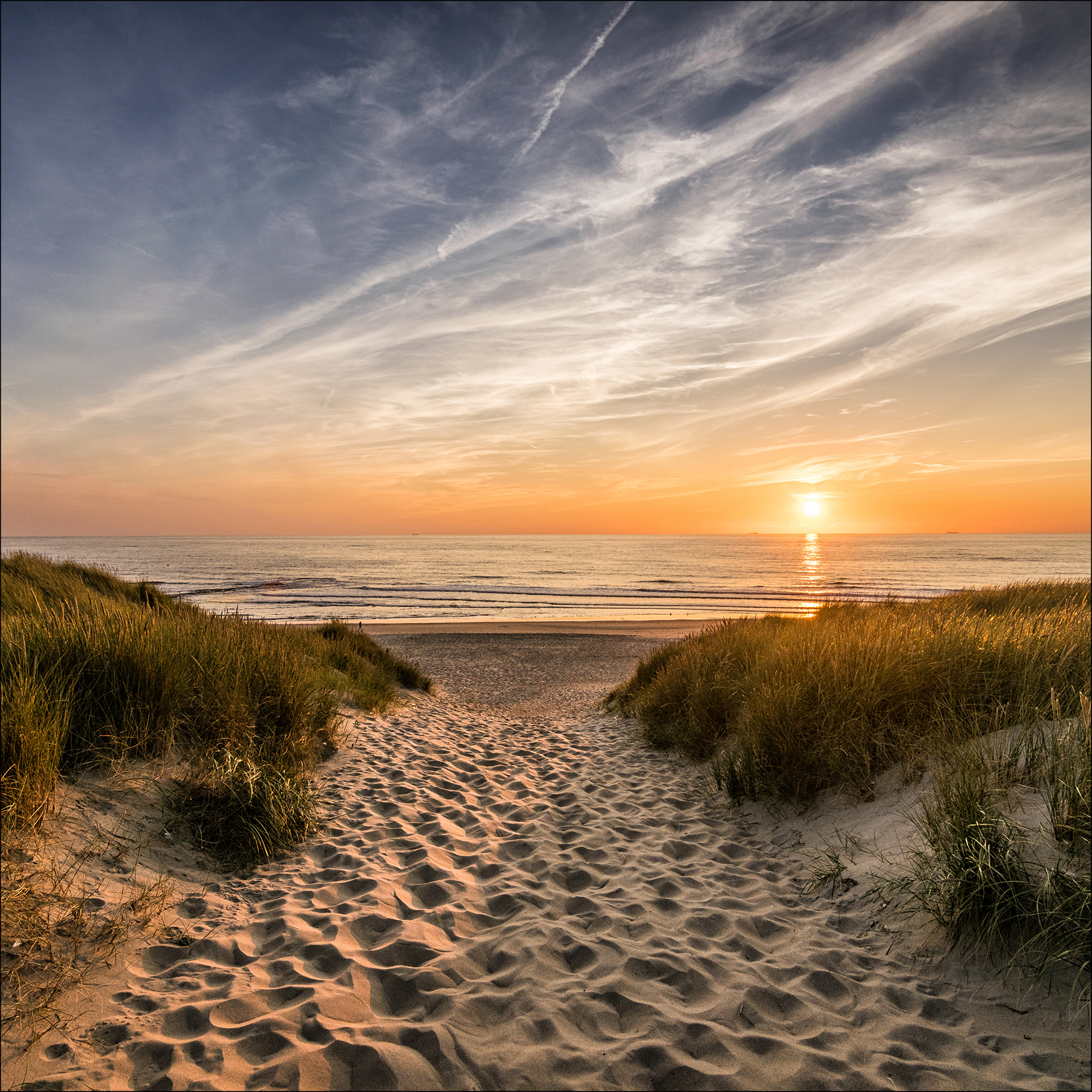 PRO ART Glas-Art 50x50cm Weg Zum Strand