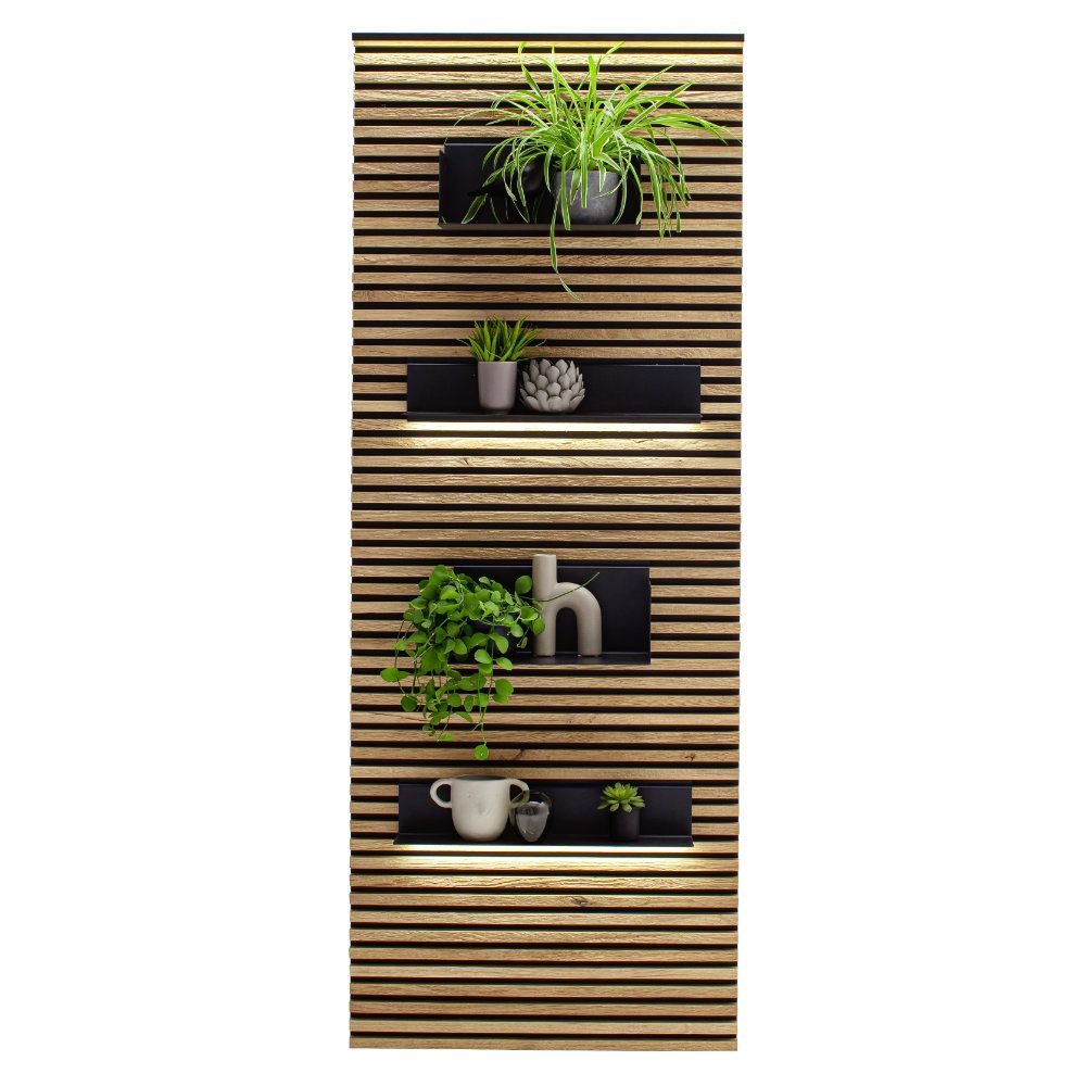 SCHÖNER WOHNEN-Kollektion Lamellenpaneel YONNA ca. 77x200x26cm in Kerneiche natur gebürstet