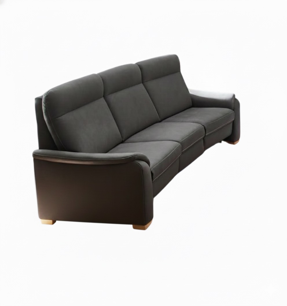 2-Sitzer Trapezsofa PP-PF20072 in Stoff Mammut anthrazit, Couch, Mobiliar