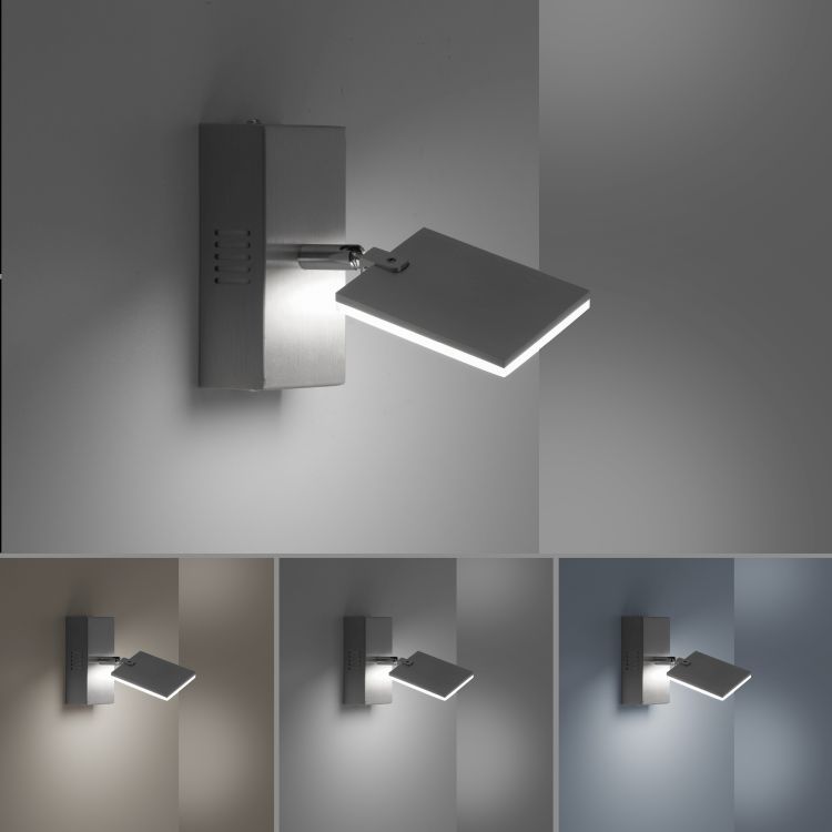 Paul Neuhaus LED-Wandleuchte PURE MIRA 1-flammig in Farbe aluminium, Beleuchtung