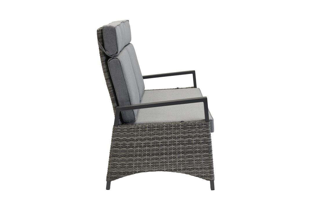 L.C. Wholesaler Living-2er-Sofa KERAMO-VIVERA in Farbe Omega anthrazit, Stuhl, Mobiliar, Kissen, Dekoration für Zuhause