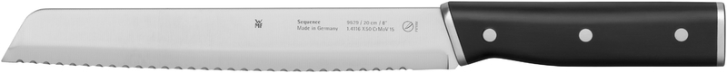 WMF Sequence Brotmesser, 20 cm in Edelstahl/schwarz