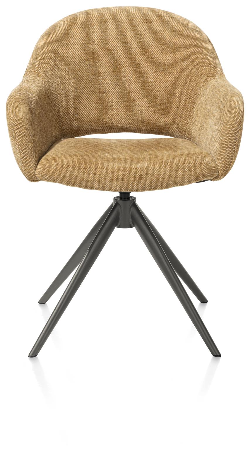 XOOON Armstuhl FINN ca. B61 H85 T63 cm in Stoff Livigno ocker
