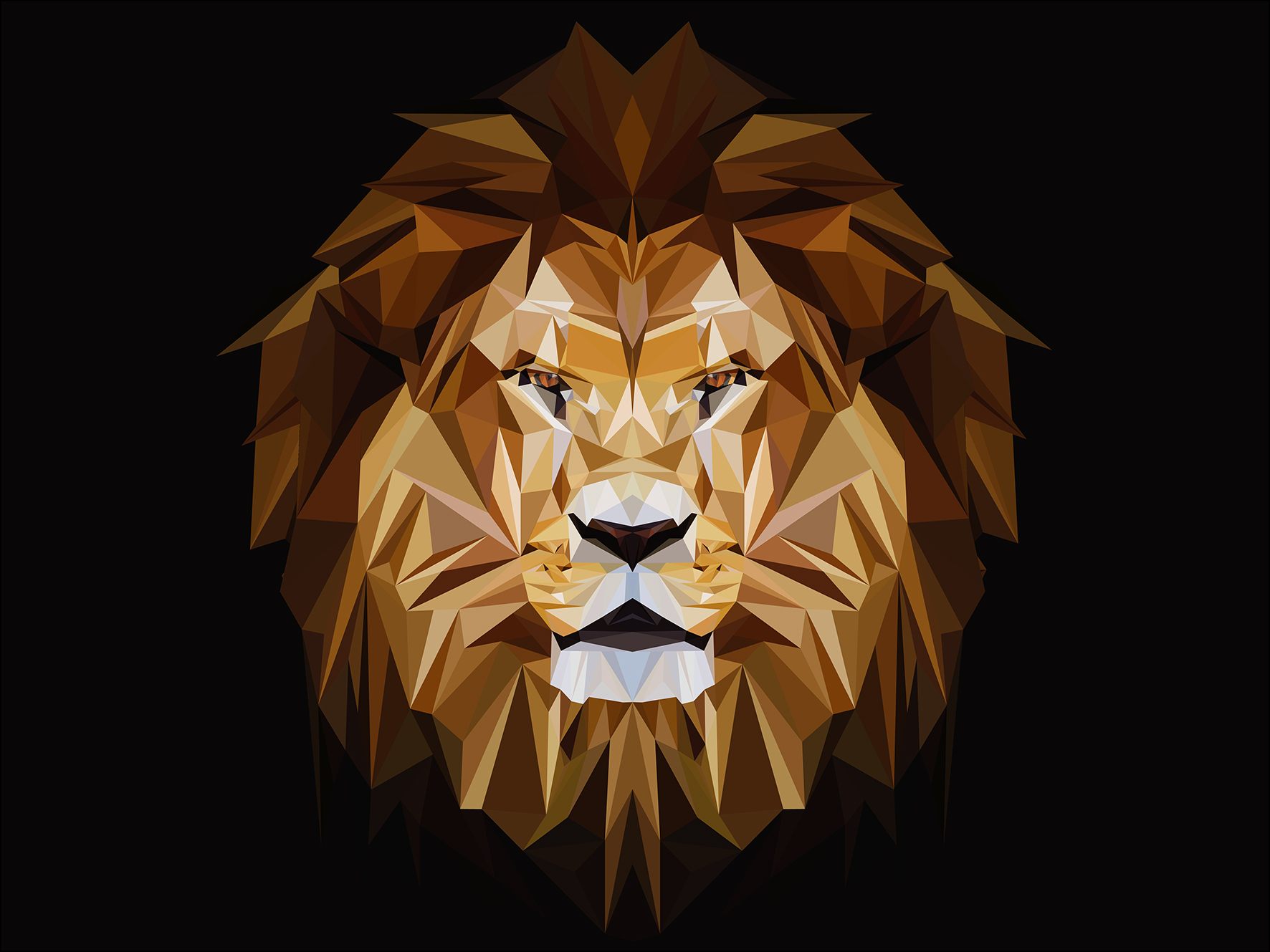 ProArt Canvas-Art 120x90cm Abstract Animal Head II, Tier, Löwe, Säugetier, Tierwelt, Person