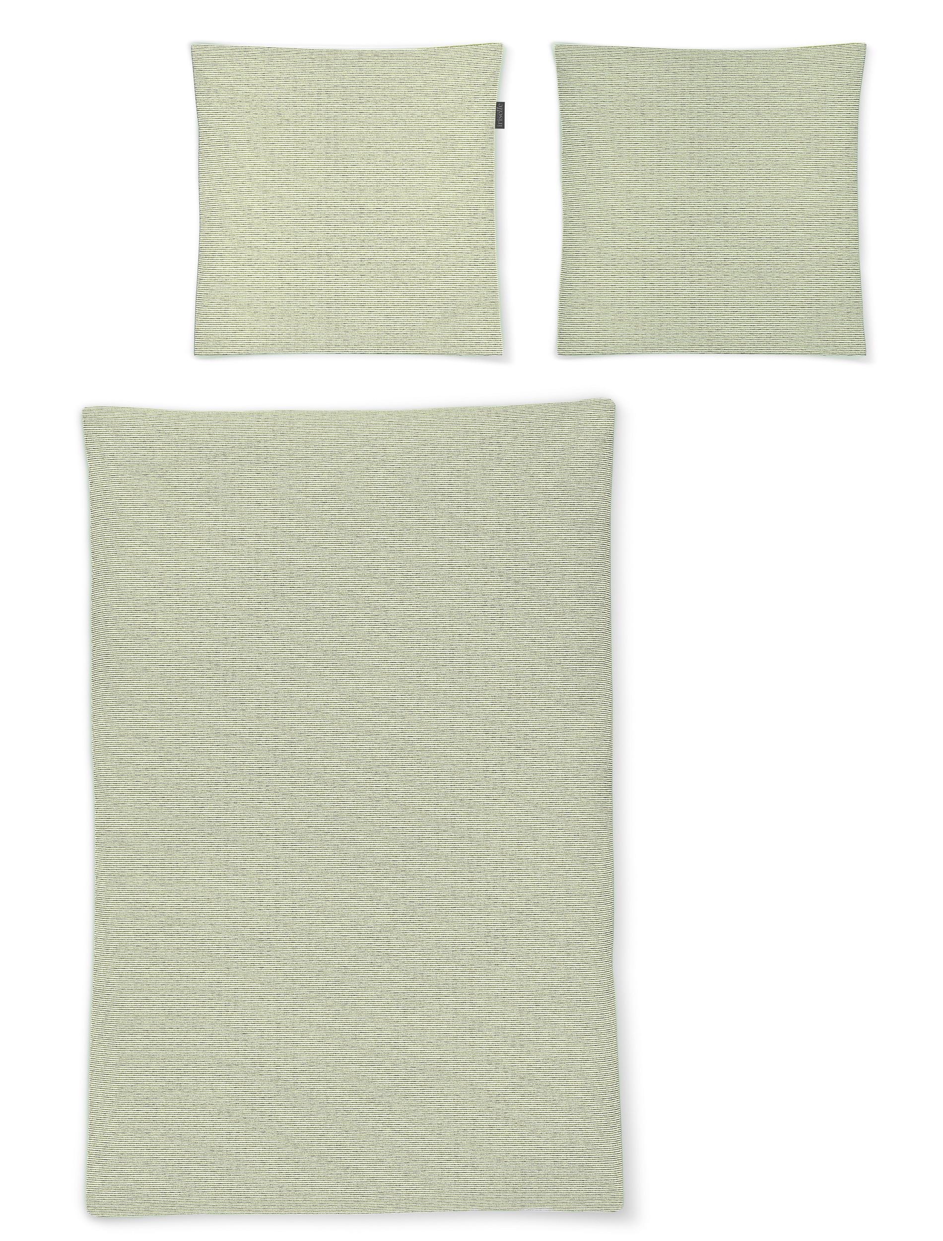 Irisette Seersucker Bettwäsche EASY ca. 135x200cm in Farbe grün