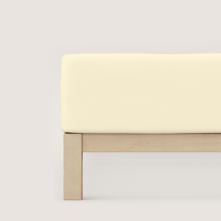 Schlafgut Pure Boxspring Spannbettlaken ca. 180x200-200x220cm in Farbe Yellow Light