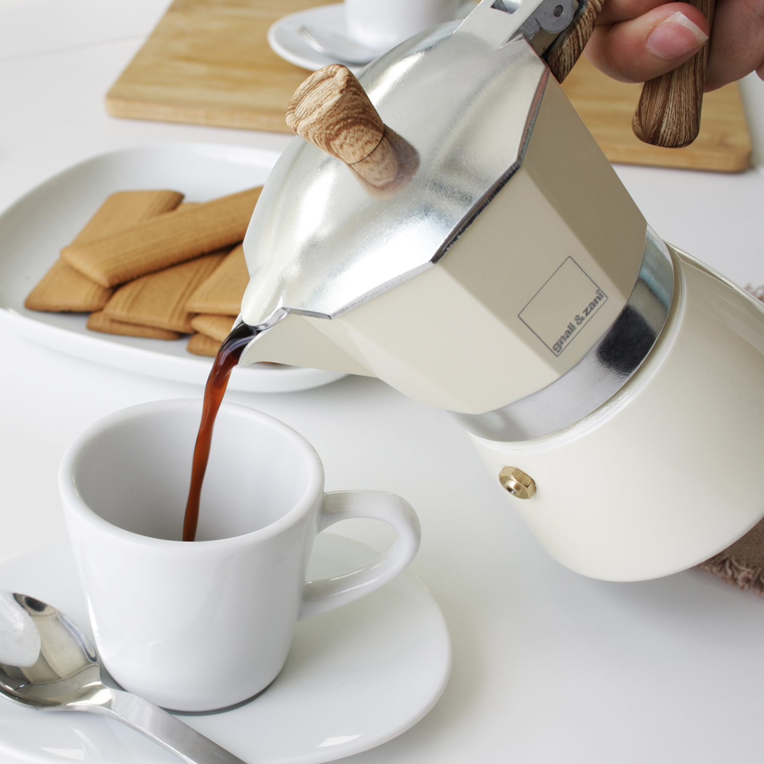 Venezia - Espressokocher, creme, 6 Tassen
