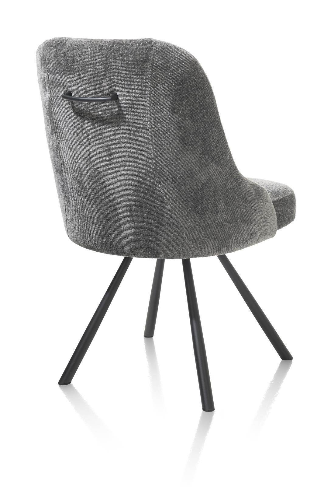 Habufa Stuhl  ca. B55 H88 T66 cm in Stoff Vulcano anthrazit
