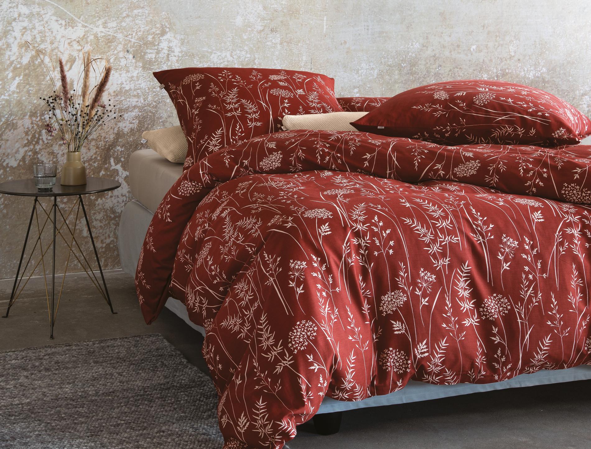 Irisette Mako-Satin Bettwäsche VERONA ca. 135x200cm in Farbe rot