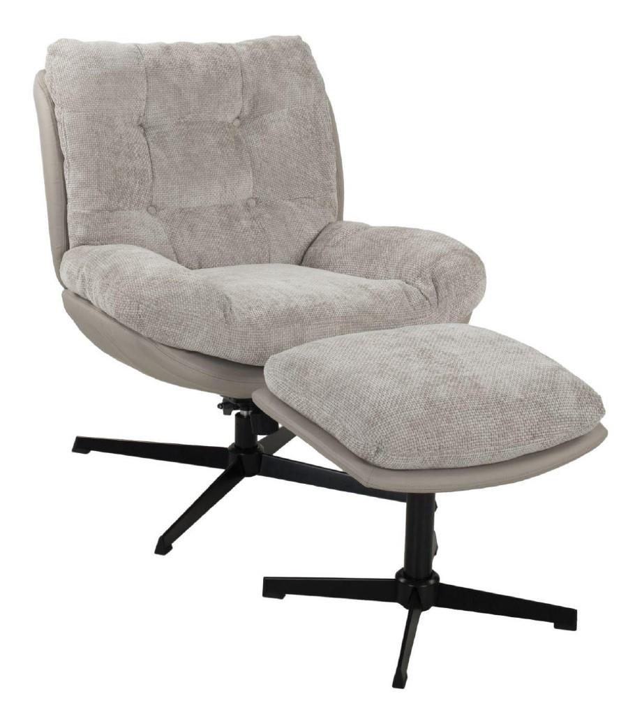 Relax Sessel in Chenille mit Kunstleder Sand, Moebel, Kissen, Dekoration für Zuhause, Stuhl, Moebel, Kissen, Dekoration für Zuhause, Stuhl