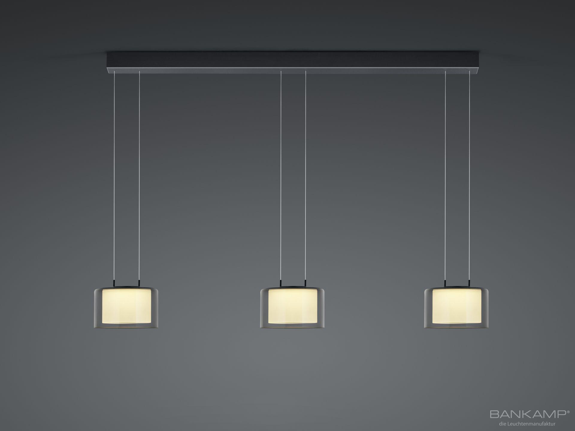 Pendelleuchte GRAND SMOKE FLEX 118x180 in anthrazit matt eloxiert