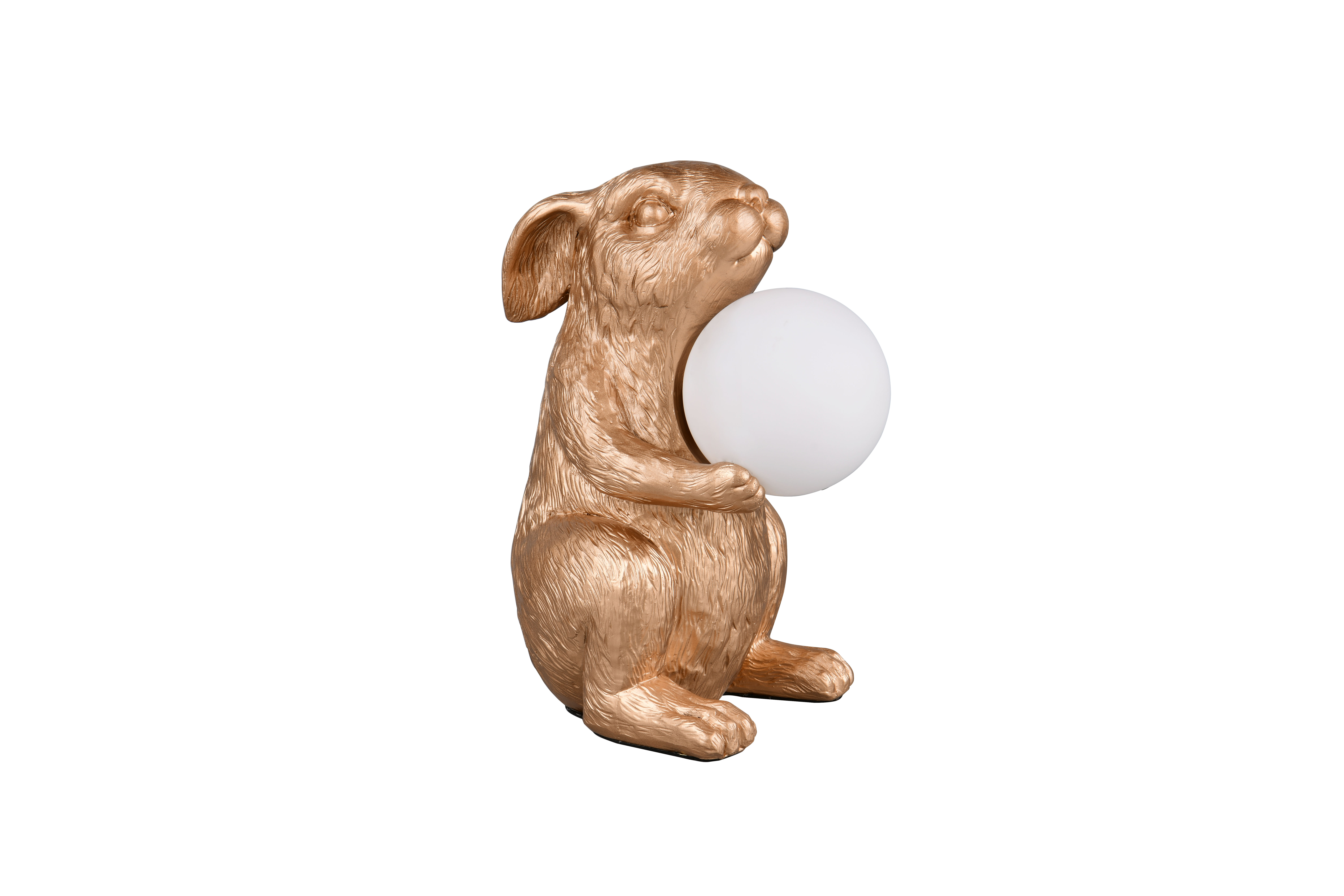 Reality Leuchten Tischleuchte RABBIT in goldfbg., Figur, Hund, Säugetier, Haustier