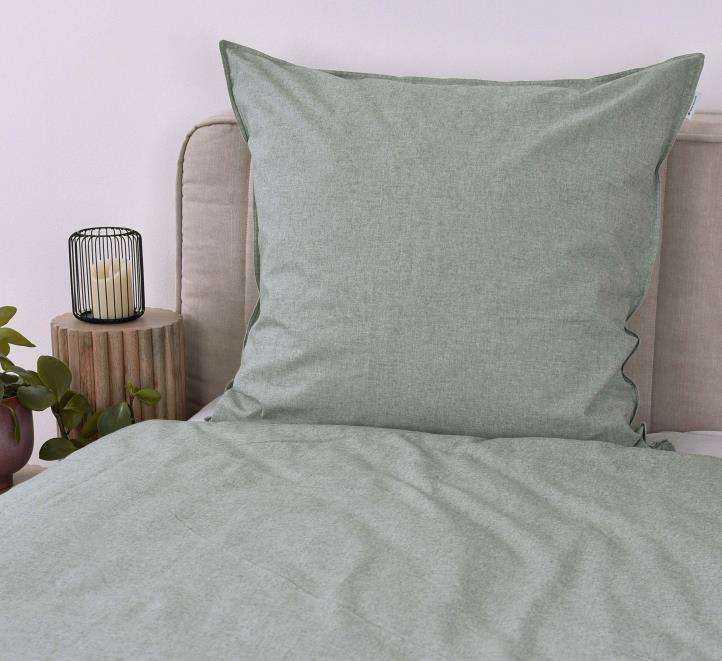 Tom Tailor Bettwäsche Melange Tom Tailor  ca. 155x220cm in ca.80x80/155x220cm soft grey, Kissen, Dekoration für Zuhause, Pflanze