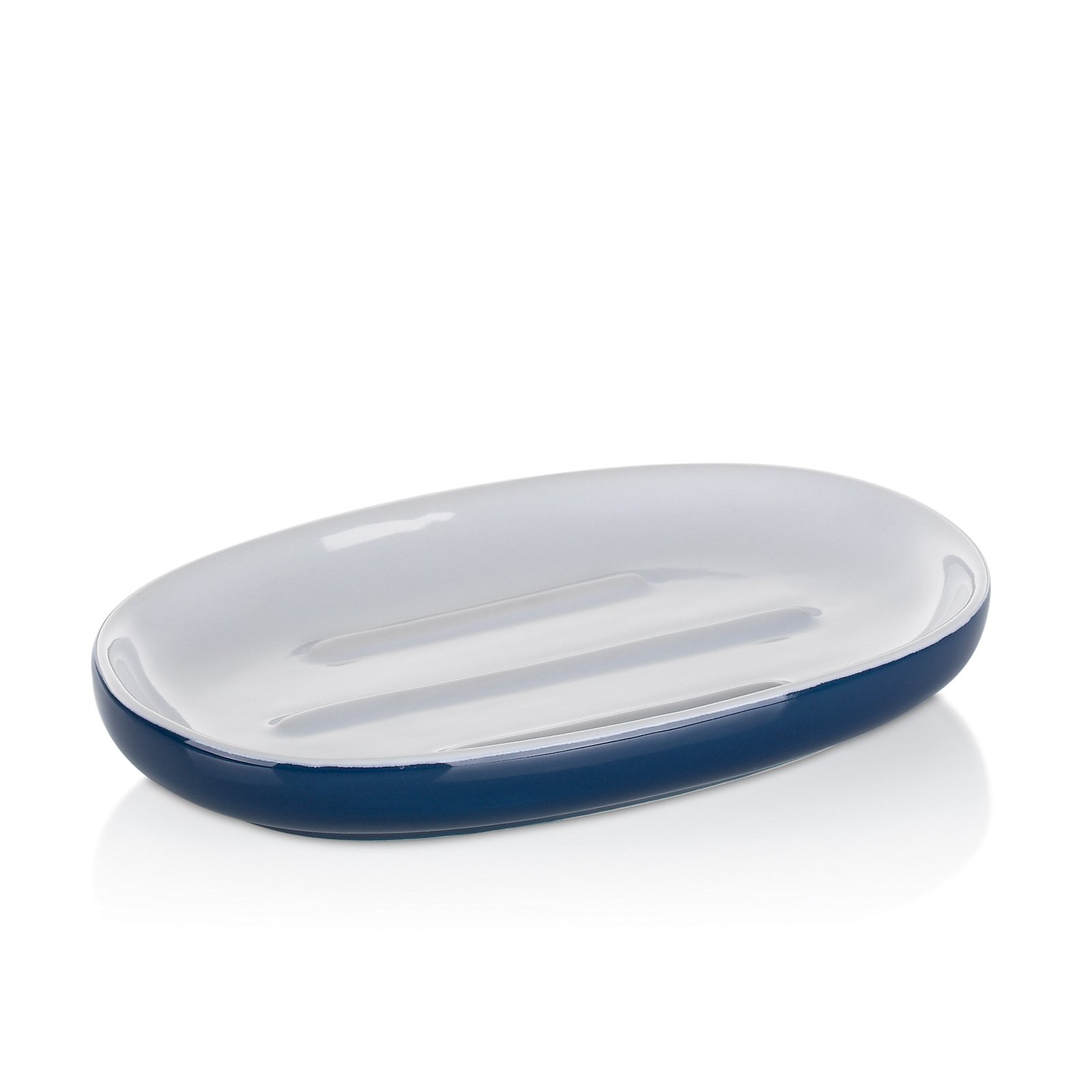 Kela  Seifenschale ISABELLA in Farbe indigoblau, Gericht, Mahlzeit, Teller, Porzellan, Töpferei
