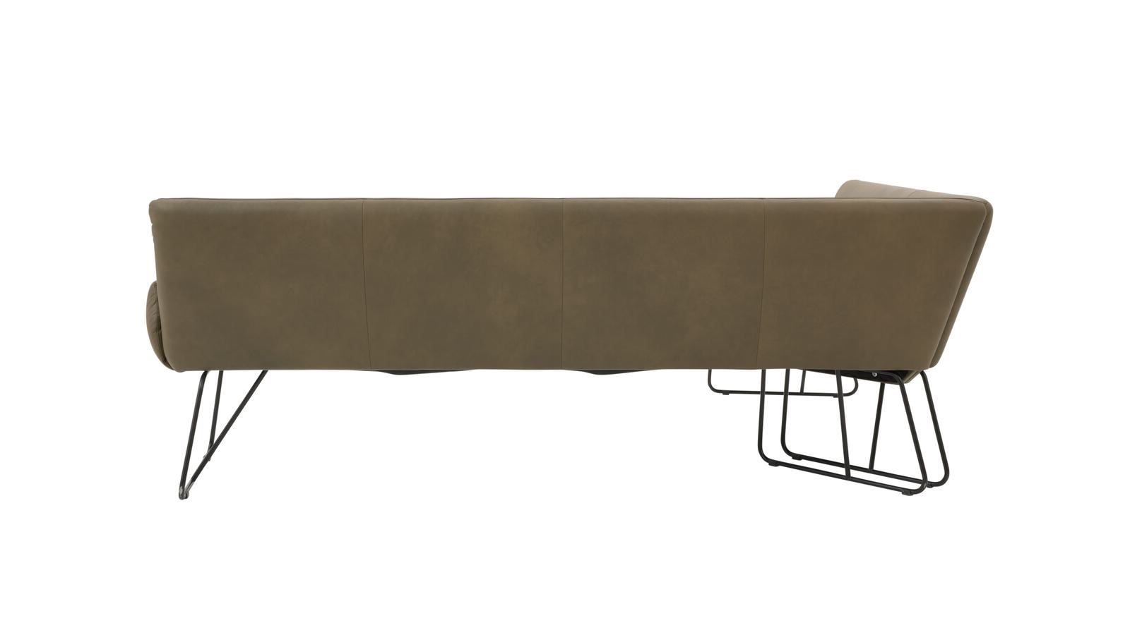Interliving Eckbank IL 5504 ca. 250x180cm in Leder EVI oliv grün