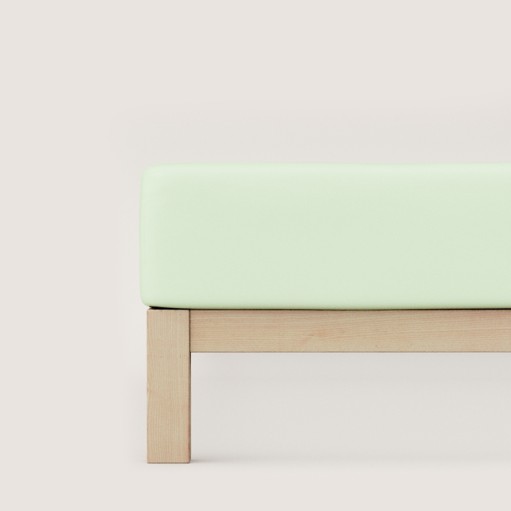 Schlafgut Pure Spannbettlaken ca. 90x190-100x220cm in Farbe Green Light