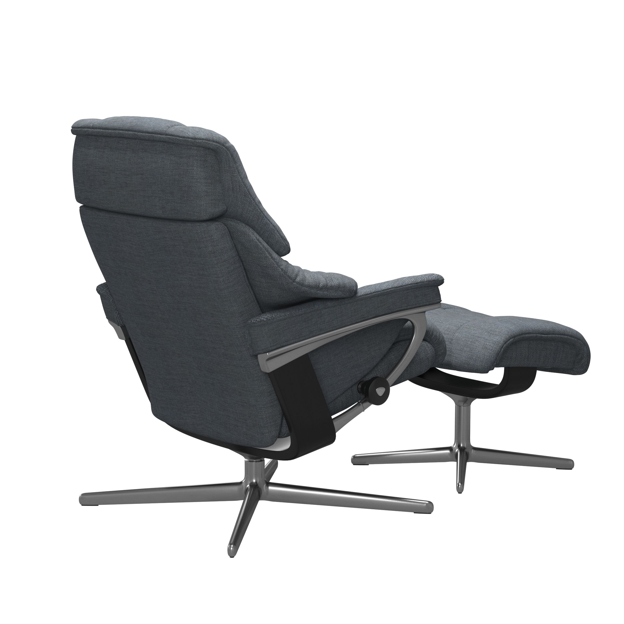 Stressless Sessel mit Hocker Reno Cross (M) in Stoff Daisy blue