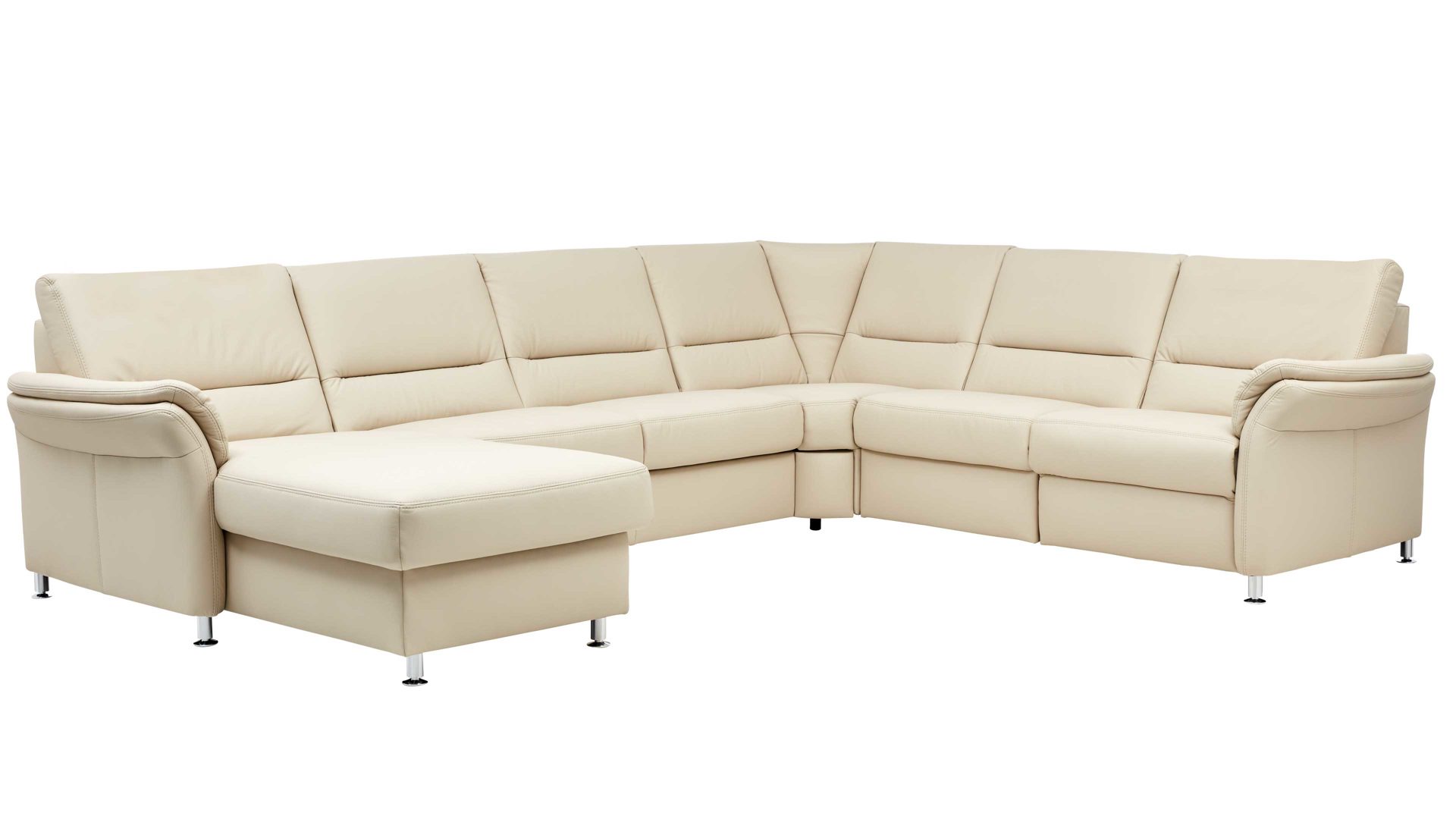 Modulmaster Wohnlandschaft MM-PN1049 ca. 173x304x236cm in Leder Torro ecru