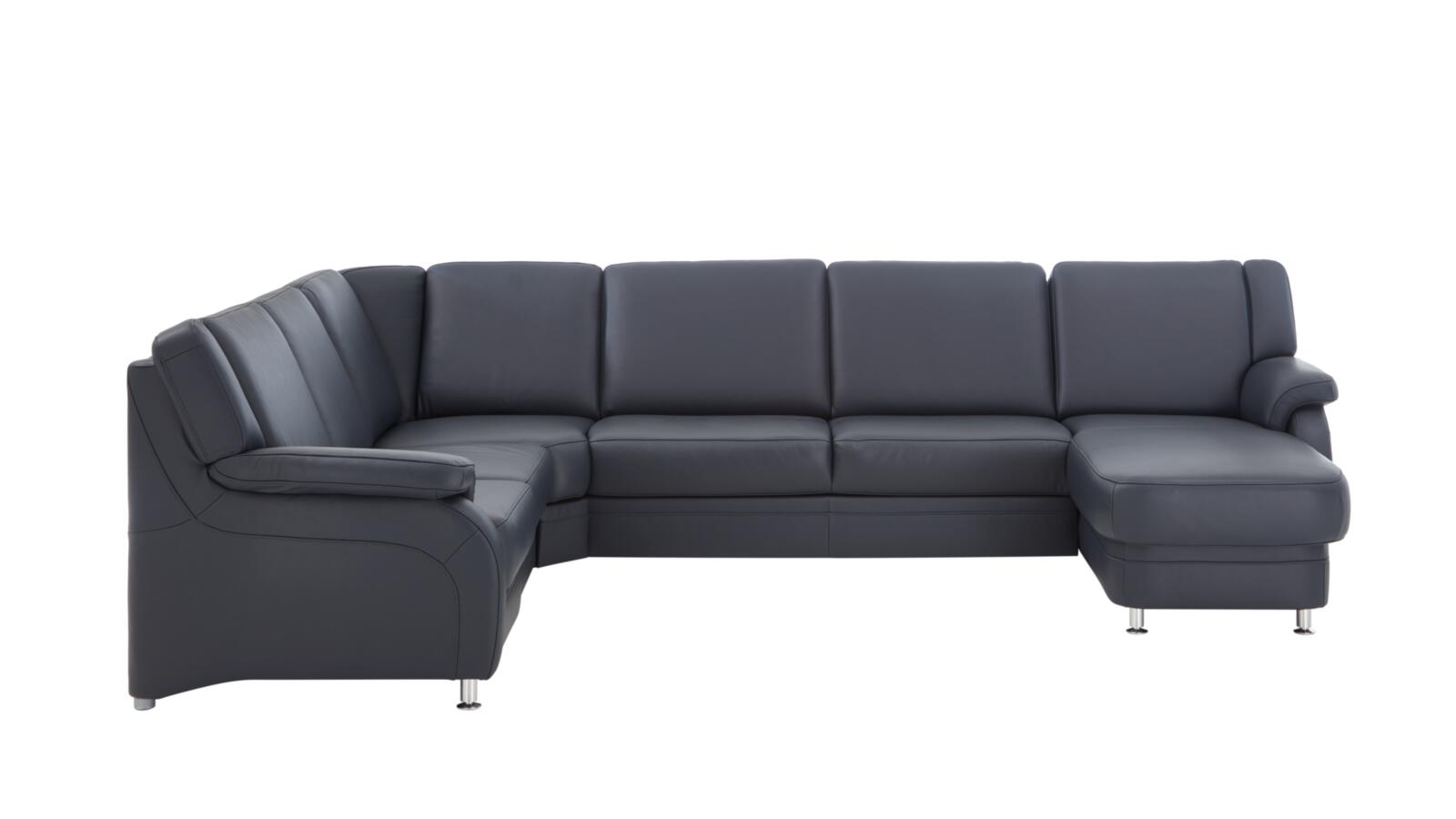 Polstergruppe MM-PN1004 in Leder BelVita nightblue, Couch, Mobiliar