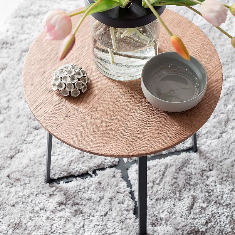 SCHÖNER WOHNEN-Kollektion Couchtisch D70 cm YORIS in Kerneiche Umato gebürstet
