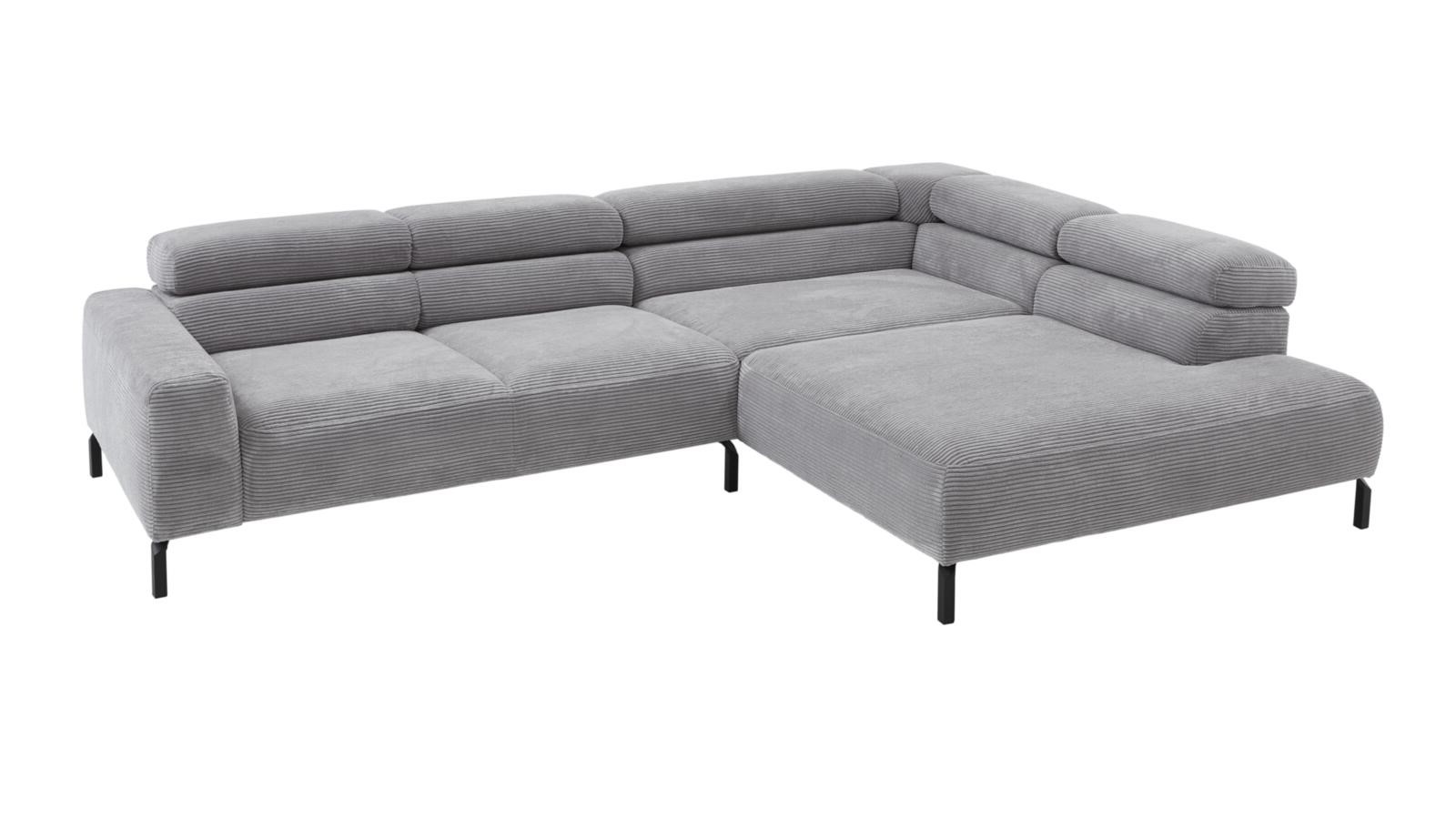 Polsterecke SPRING ca. 276x219cm in Stoff Cord grey, Couch, Mobiliar
