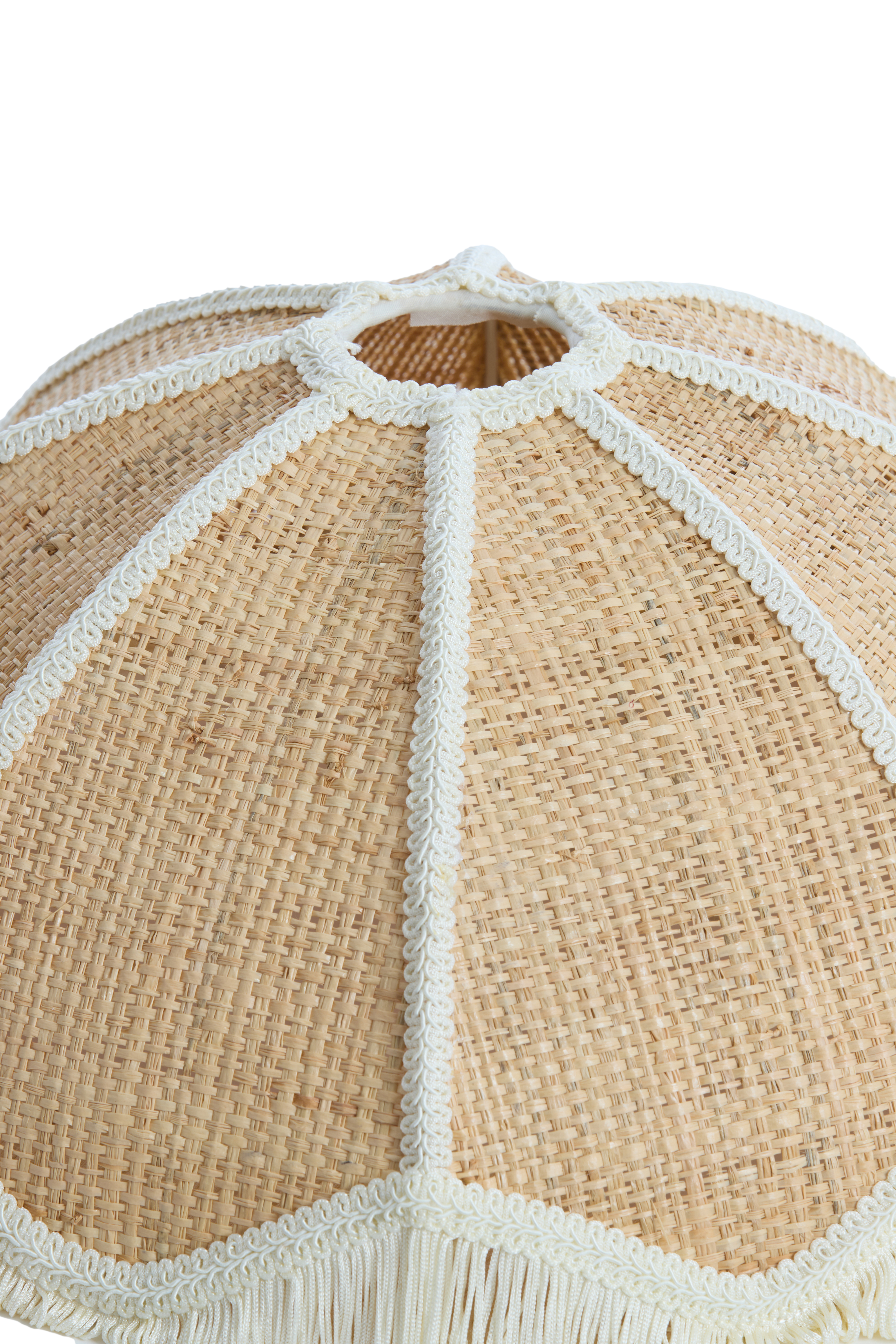 Lampenschirm  Durchm. 45x35,5cm in Raffia natural+cream