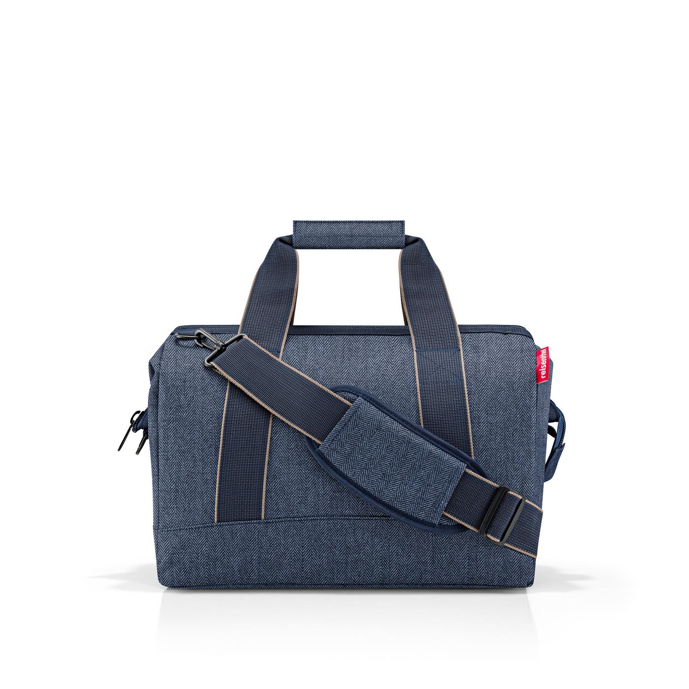 Reisenthel ALLROUNDER M in Farbe herringbone dark blue, Tasche, Leinwand, Zubehör, Handtasche