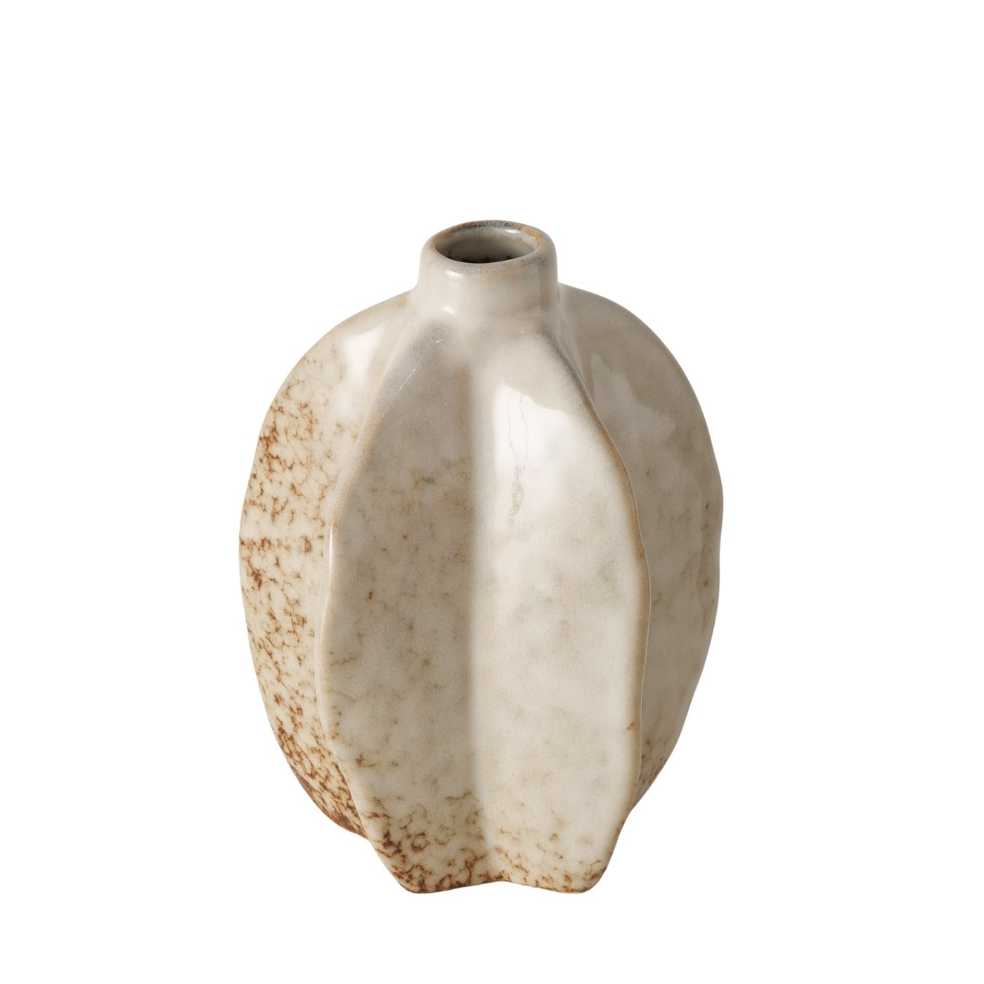 Boltze Vase Arquette in Farbe Steinzeug creme