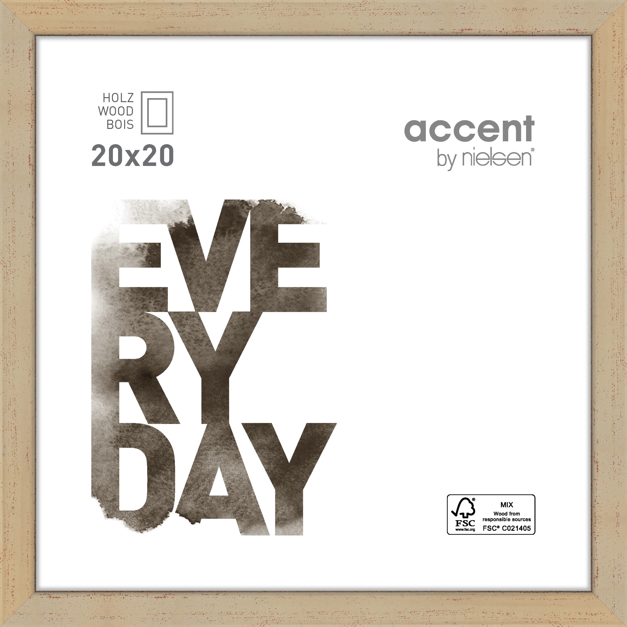 Accent by Nielsen Holz Bilderrahmen Zoom ca. 20x20cm in Farbe Gold