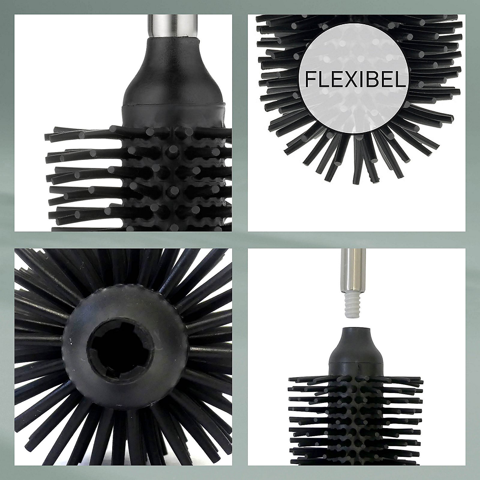 Kela WC-Bürste Silikon schwarz TPR in schwarz