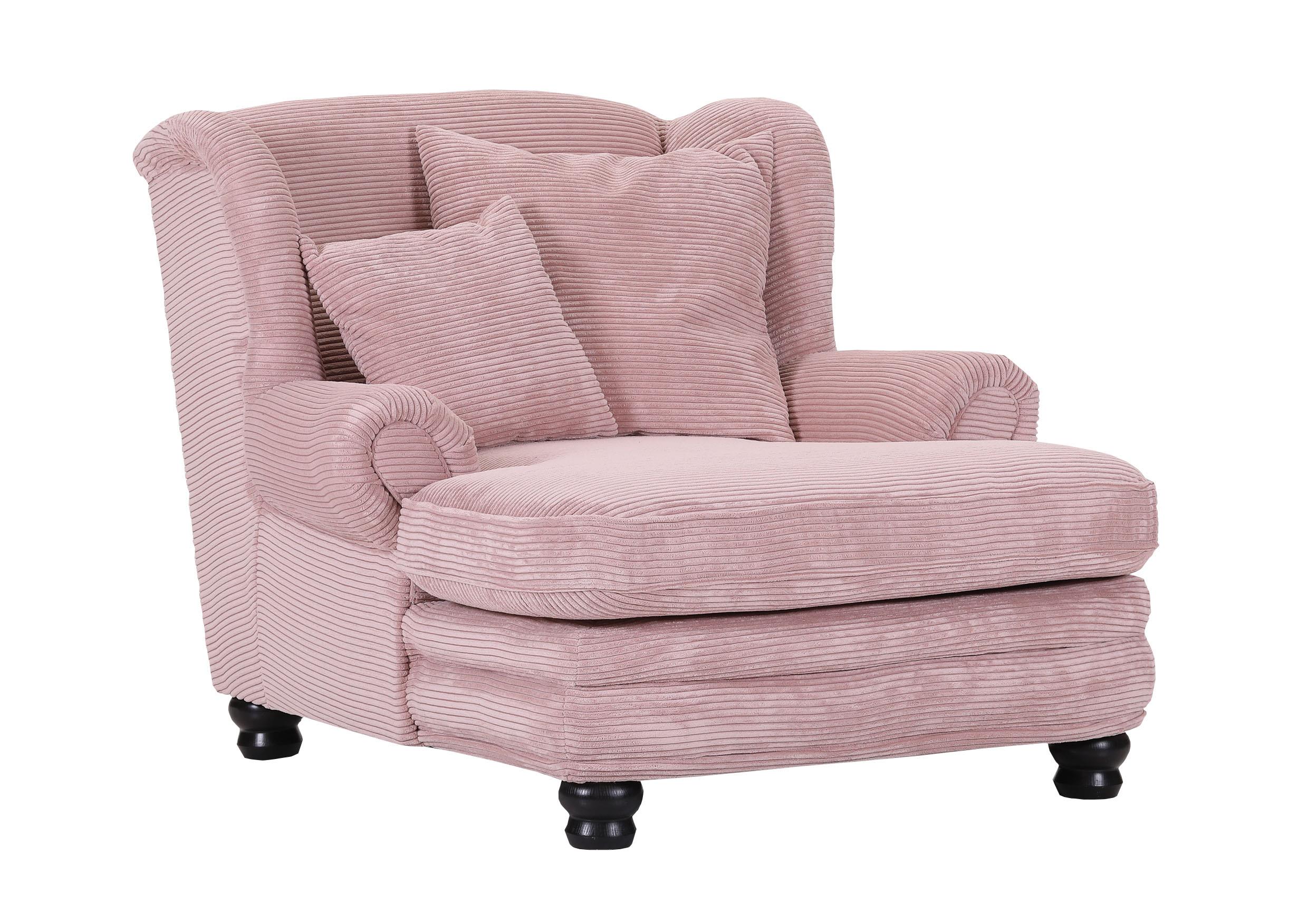 Mega-Ohrensessel  in Stoff 336/24 Cord rosa