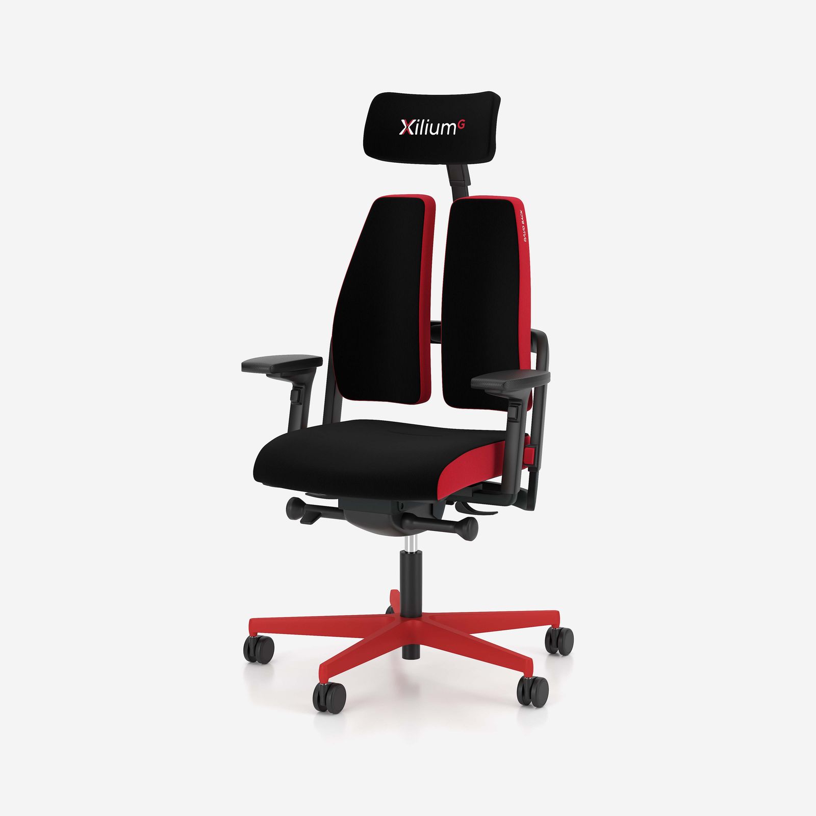Nowy Styl Drehstuhl XILIUM in Stoff Sempre SM schwarz-rot, Kissen, Dekoration für Zuhause, Stuhl, Mobiliar, Kopfstütze