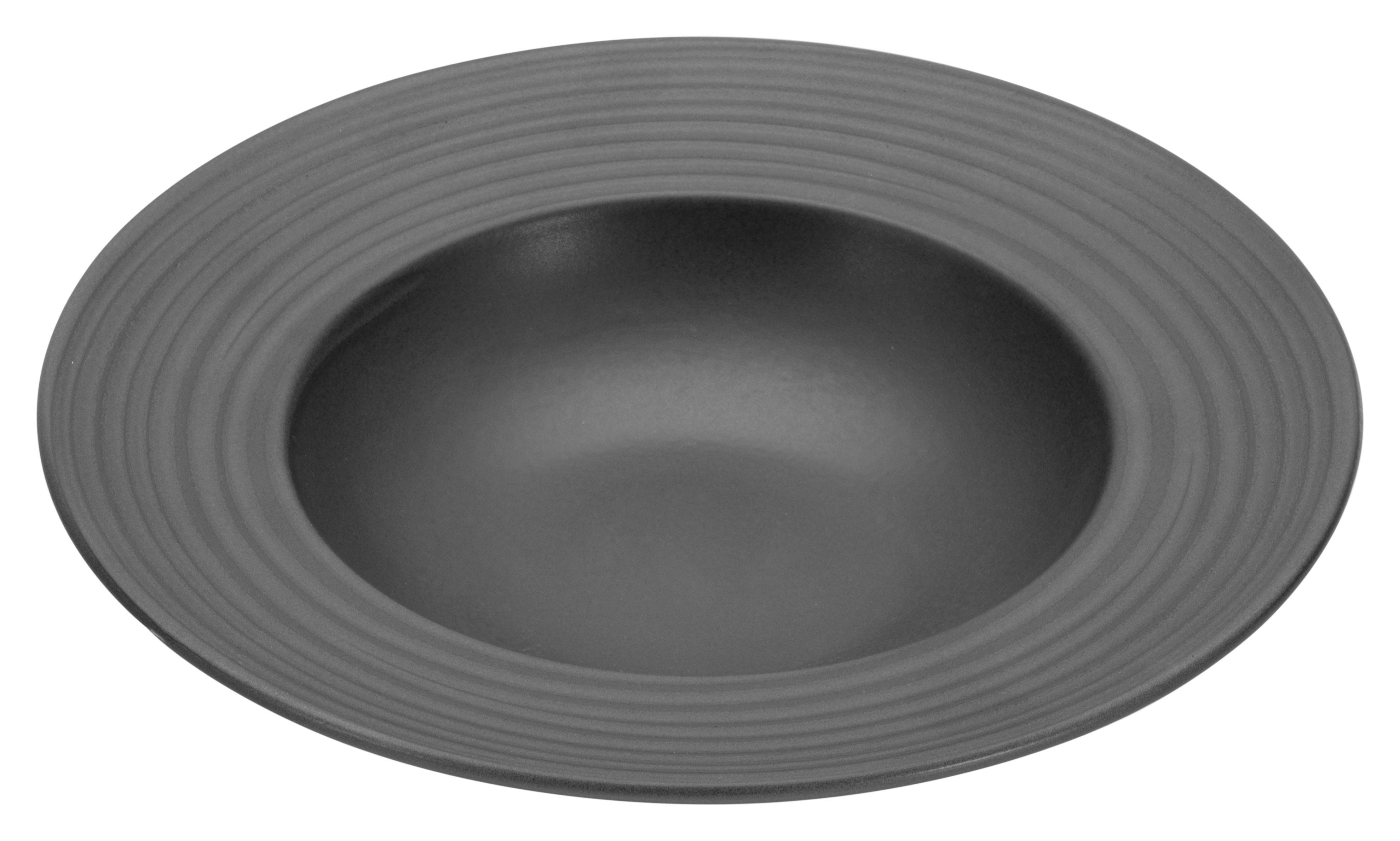 CreaTable Pastateller Lava Stone in Farbe Schwarz matt, Teller, Töpferei, Kunst, Porzellan