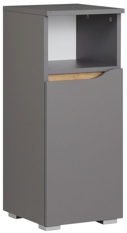 Pelipal Unterschrank Capri in quarzgrau mit Holzoptik