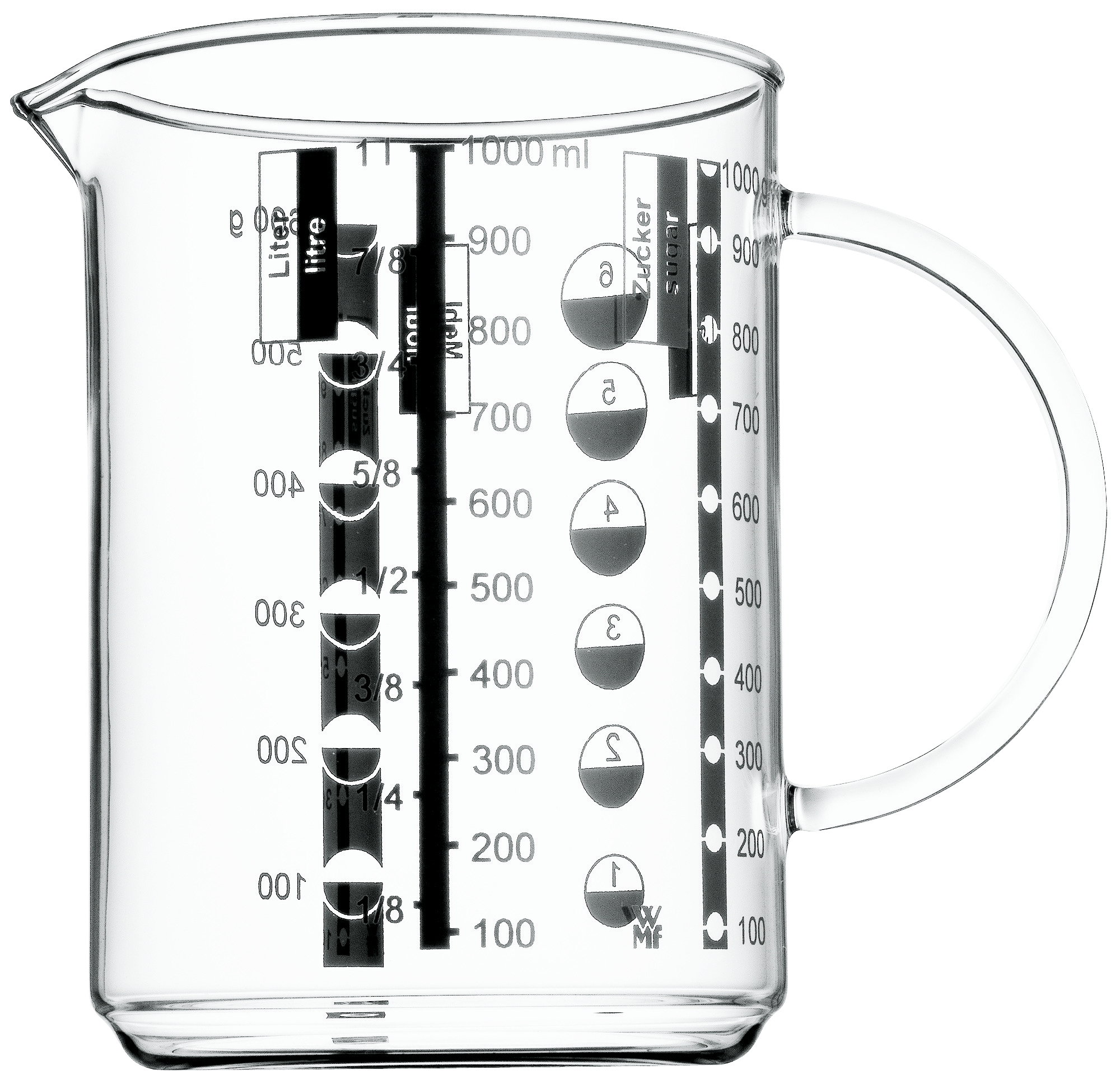 WMF Gourmet Messbecher 1,0 L in tranparent