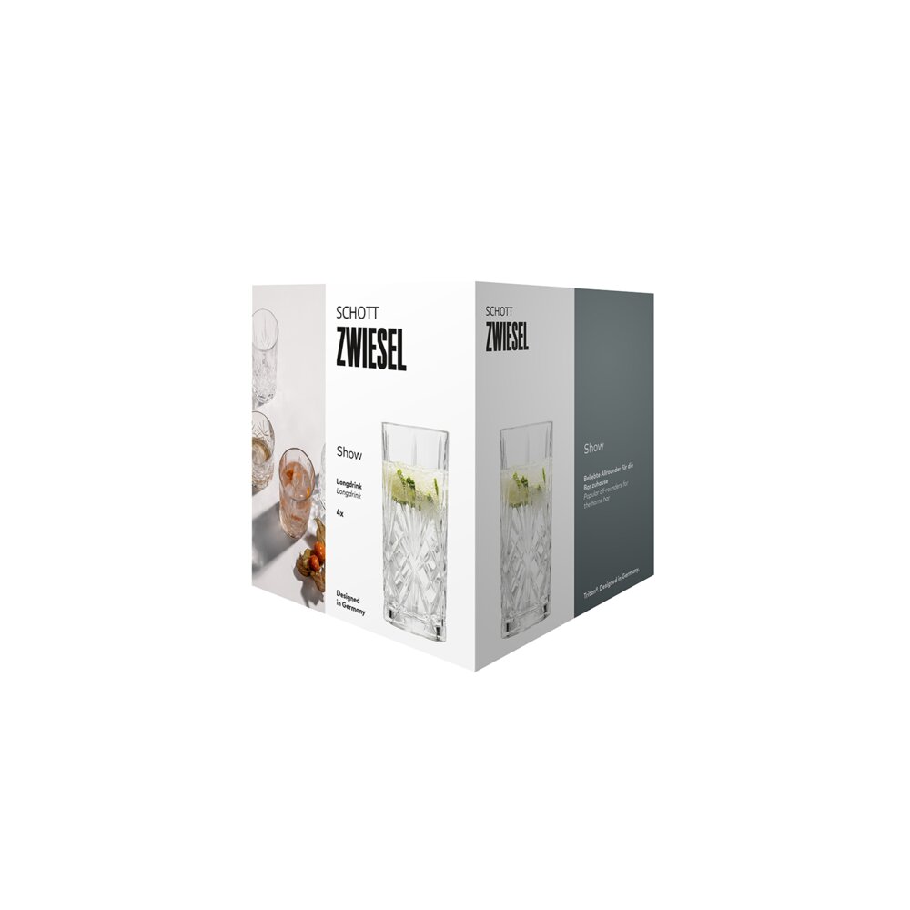Schott Zwiesel Longdrinkglas SHOW 368ml, 4er-Set