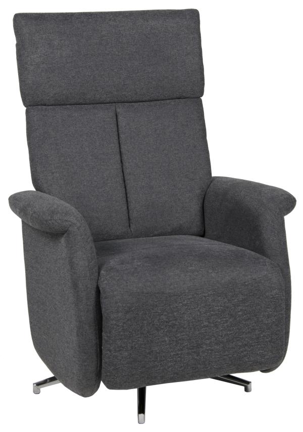 Duo Collection Relaxsessel mit Fußstütze in Webstoff Bergamo anthrazit