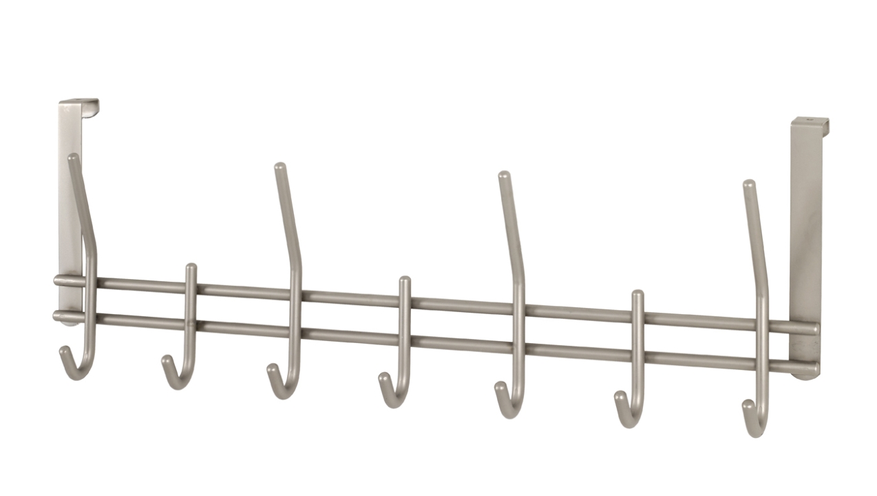 Haku Möbel Türgarderobenleiste  ca. B54 H20 T7 cm in Metall Edelstahloptik, Elektronik, Hardware