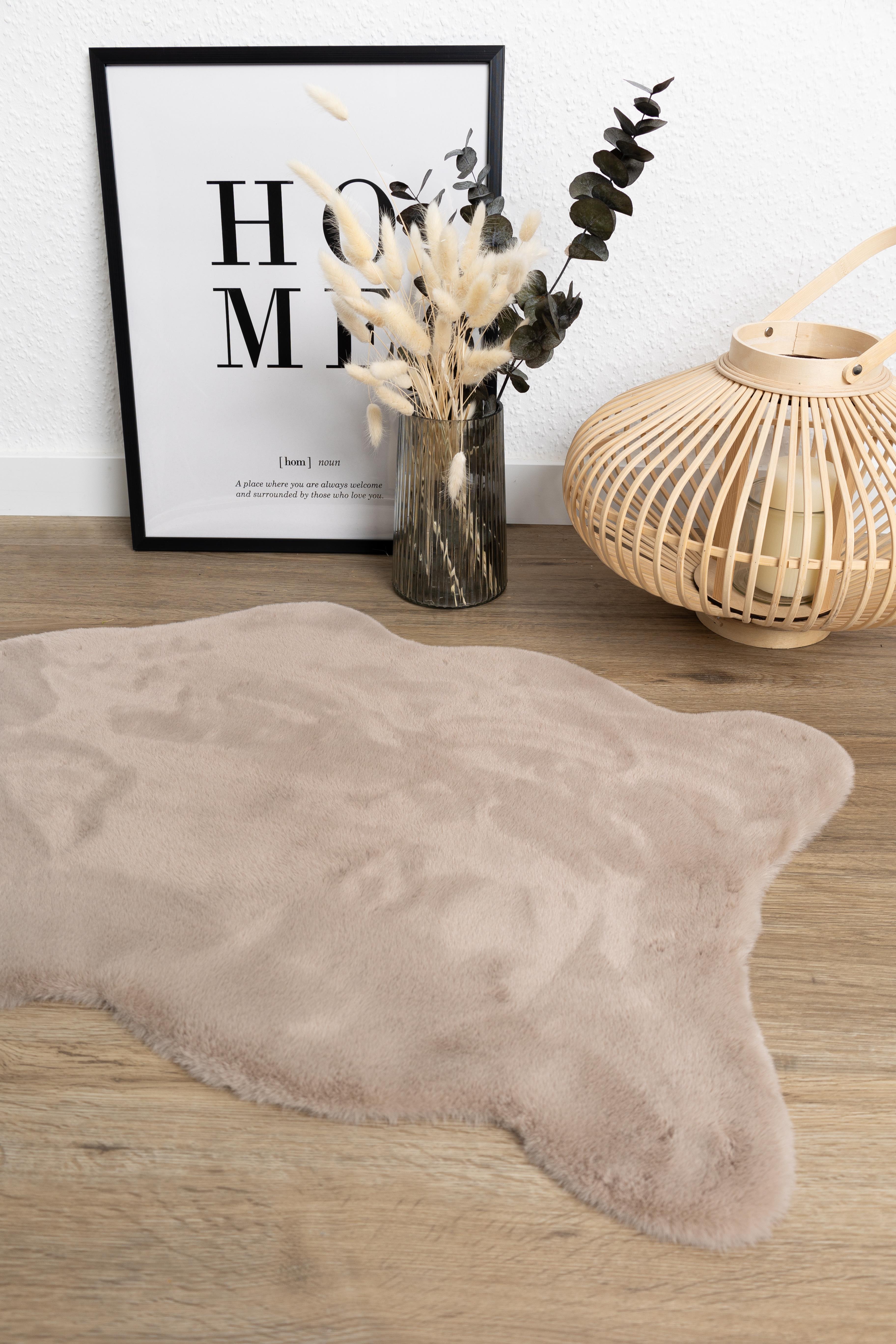 Golze & Söhne Teppich Elda ca. 55x80cm in Farbe beige, Dekoration für Zuhause, Teppich, Kissen, Pflanze