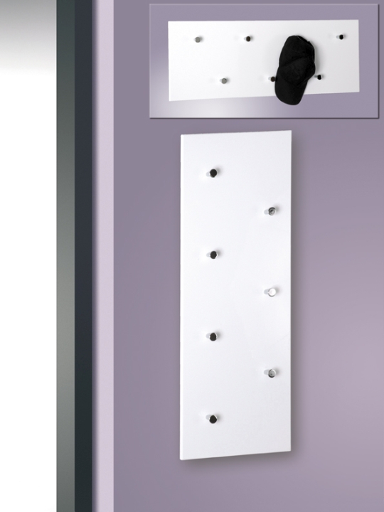 Haku Möbel Wandgarderobe  ca. B80 H30 T6 cm in weiß Chrom Nickel, Elektrisches Gerät, Schalter