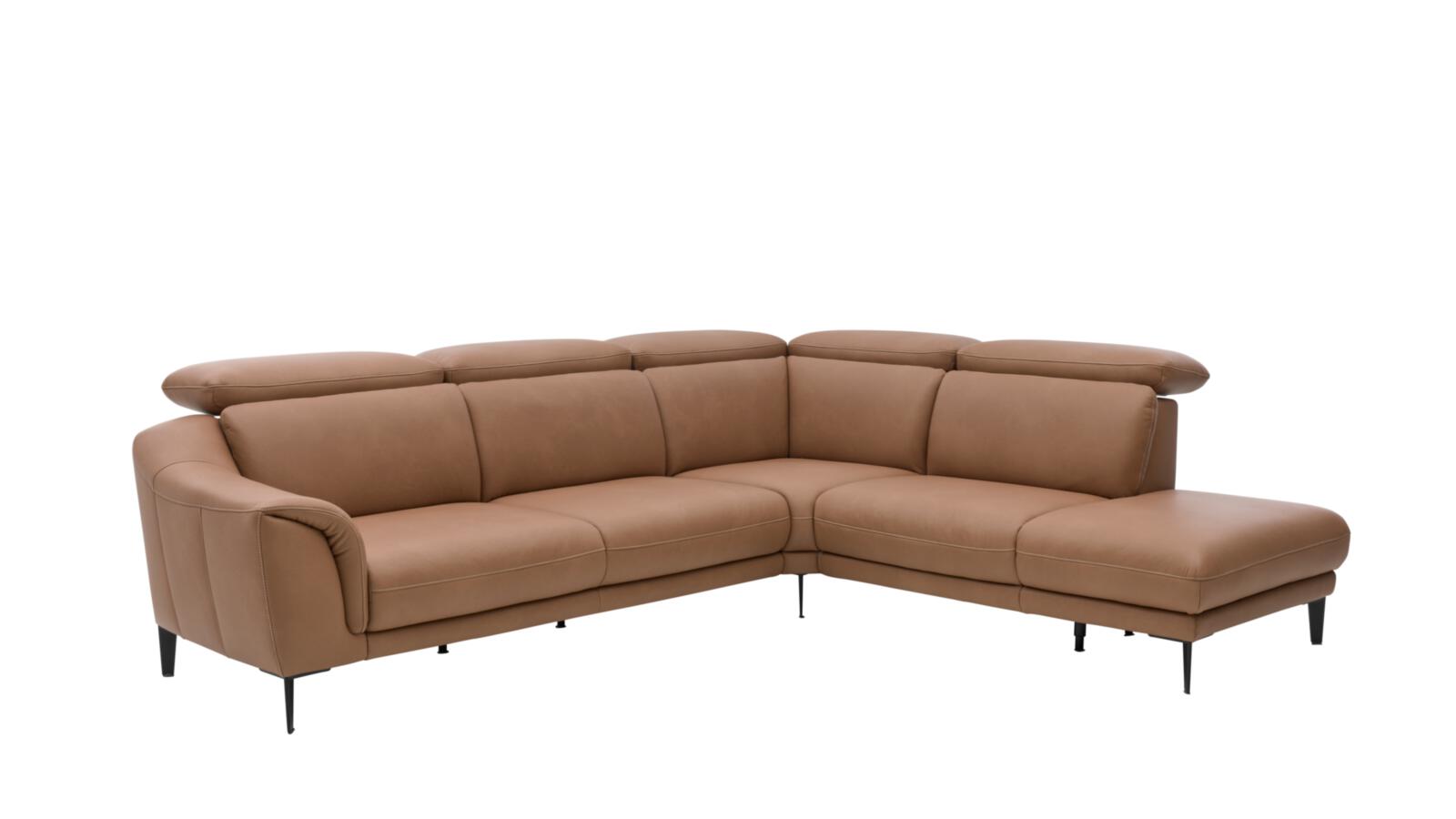 Interliving Polstergranitur IL 4461 ca. 292x244cm in Leder Evita hazel, Couch, Mobiliar